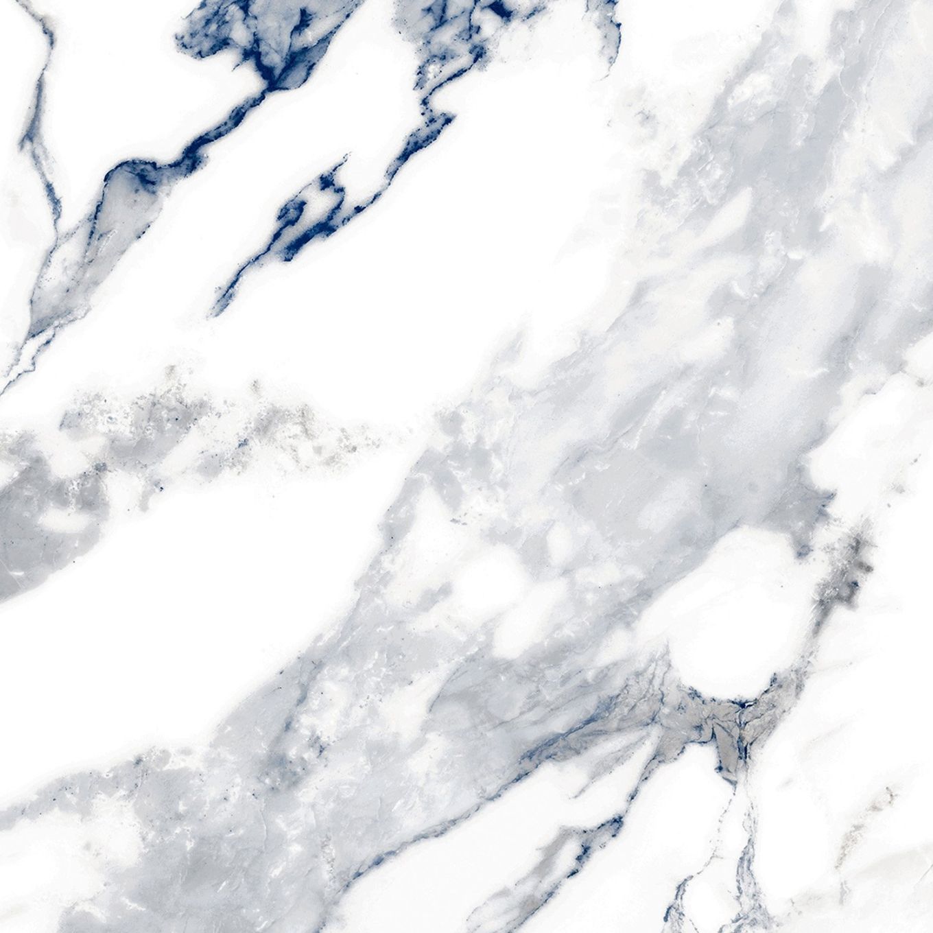 Charlie Blue Marble Matt Porcelain Tile 600x600mm