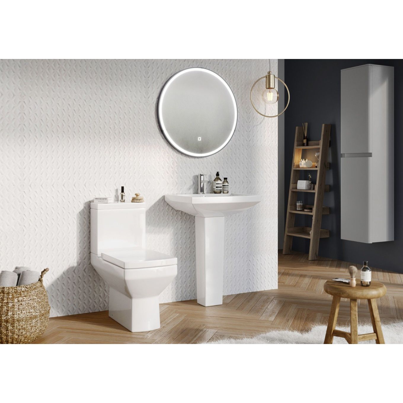 Rhythm White Matt Decor Ceramic Tile 300x900mm