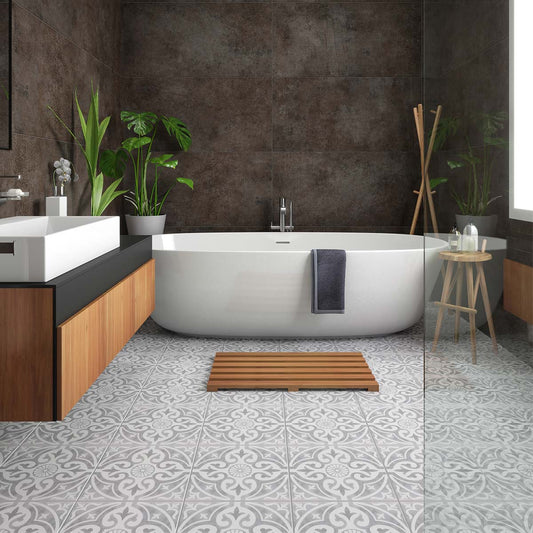 Dorchester Silver Matt Porcelain Tile 330x330mm