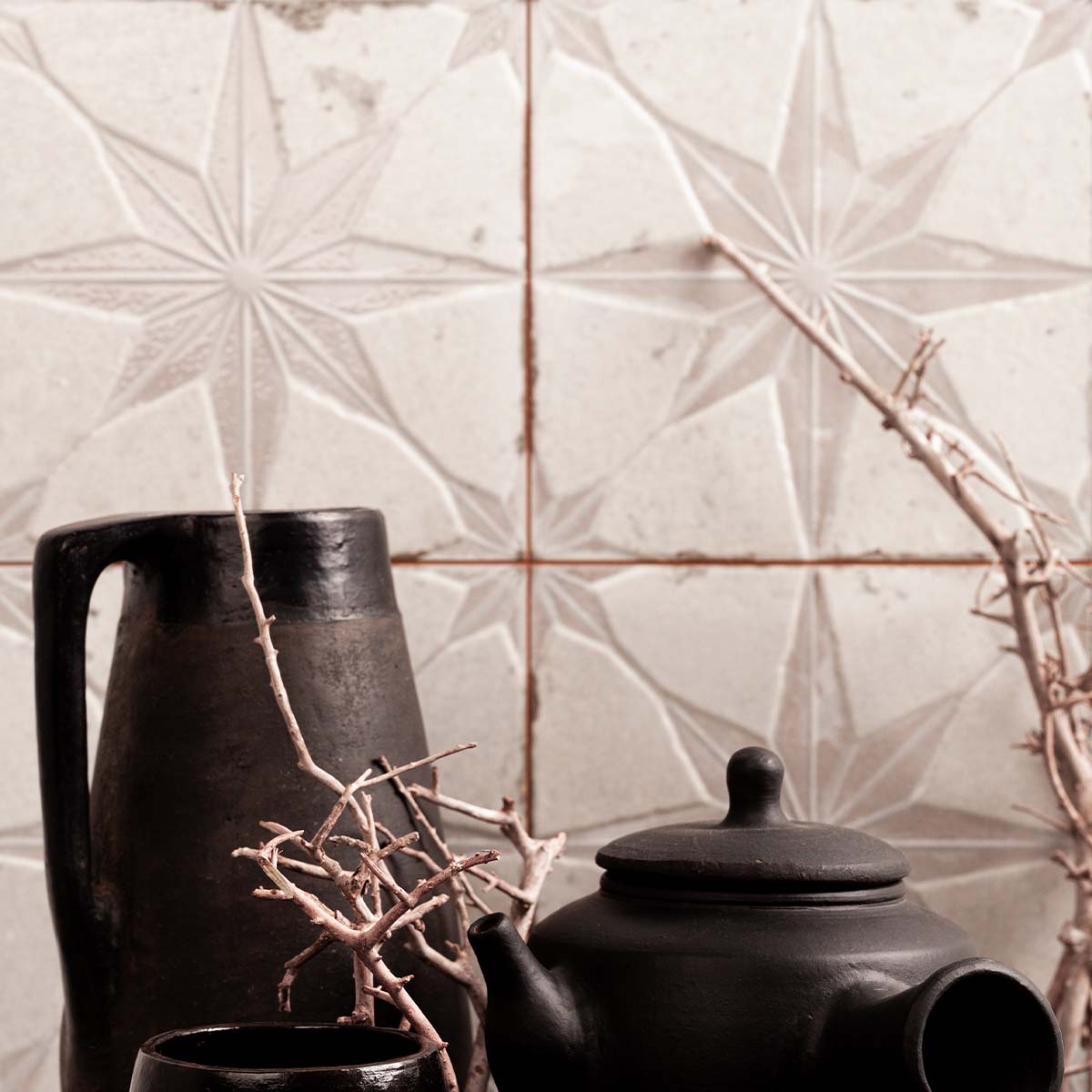 Hades Star White Lappato Ceramic Tile 450x450mm