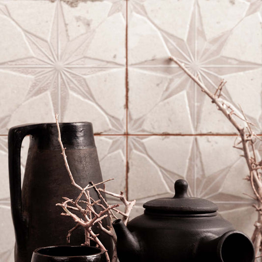 Hades Star White Lappato Ceramic Tile 450x450mm