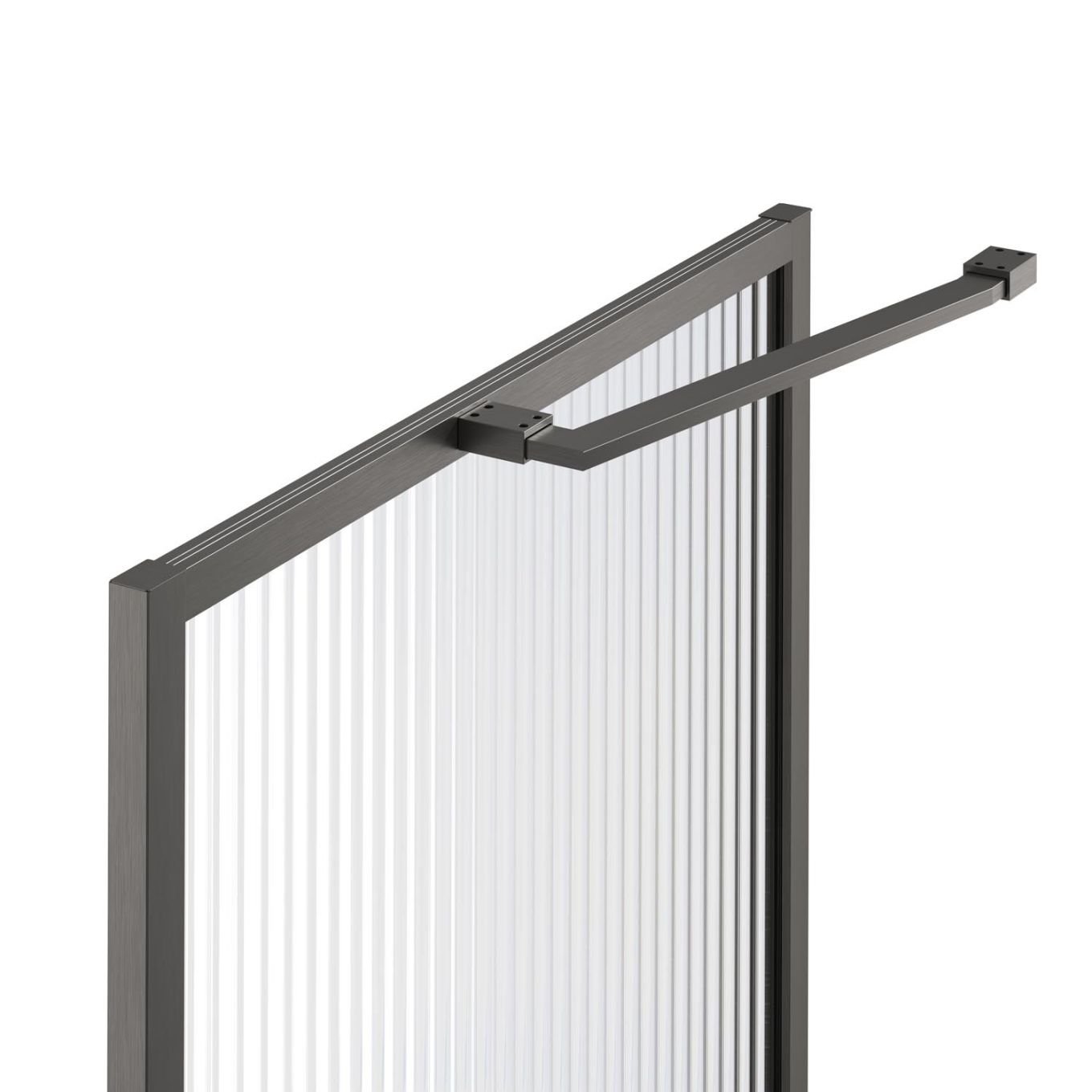 Amien Gunmetal Shower Screen Angled Support Bar 480mm