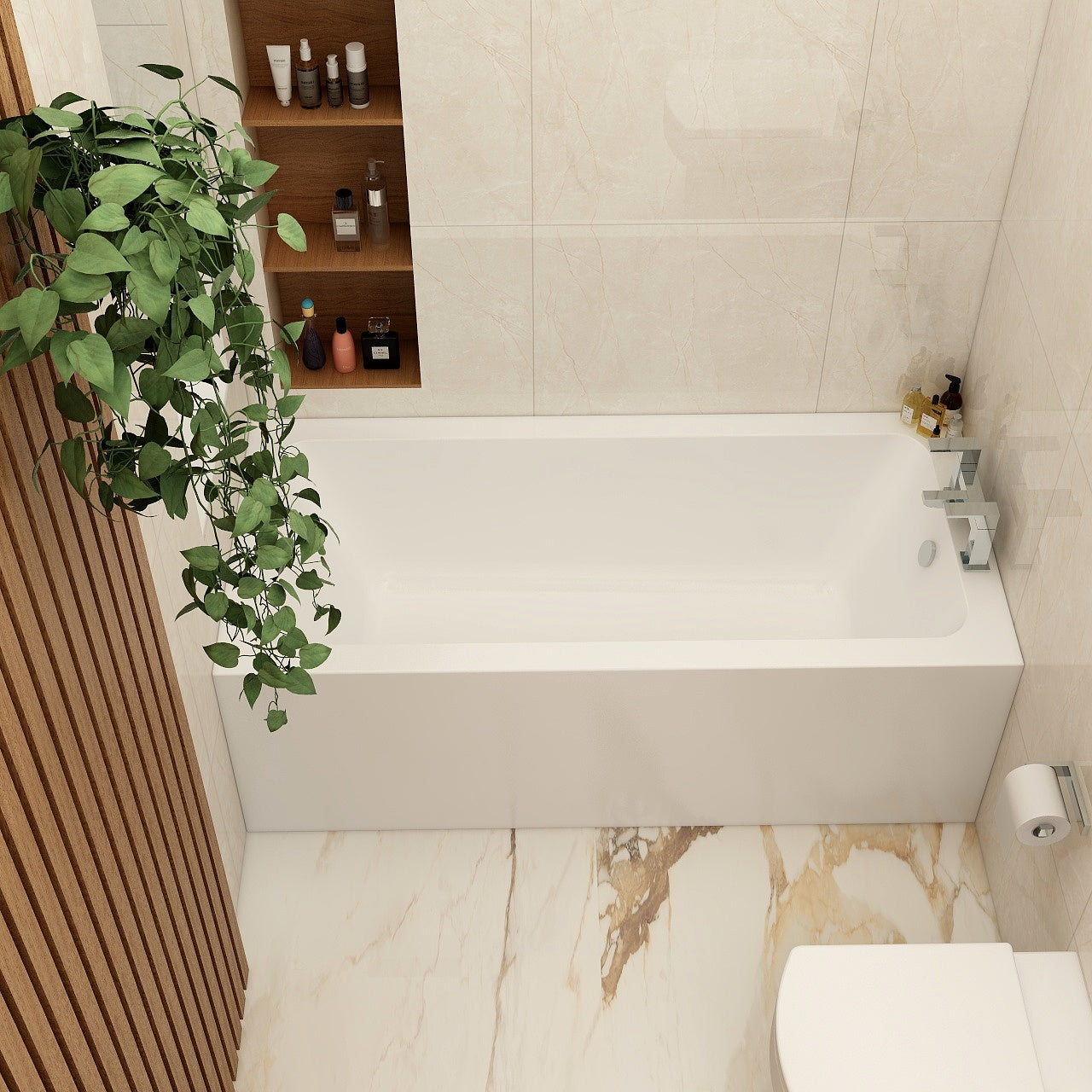 Imex Cast Reinforced Quadro 1500×700 Single Ended Bath