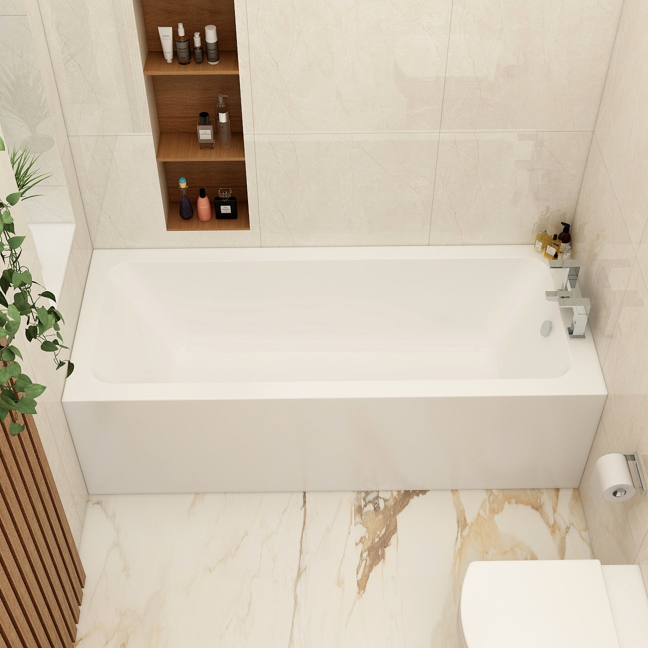 Imex Cast Reinforced Quadro 1700×700 Single Ended Bath