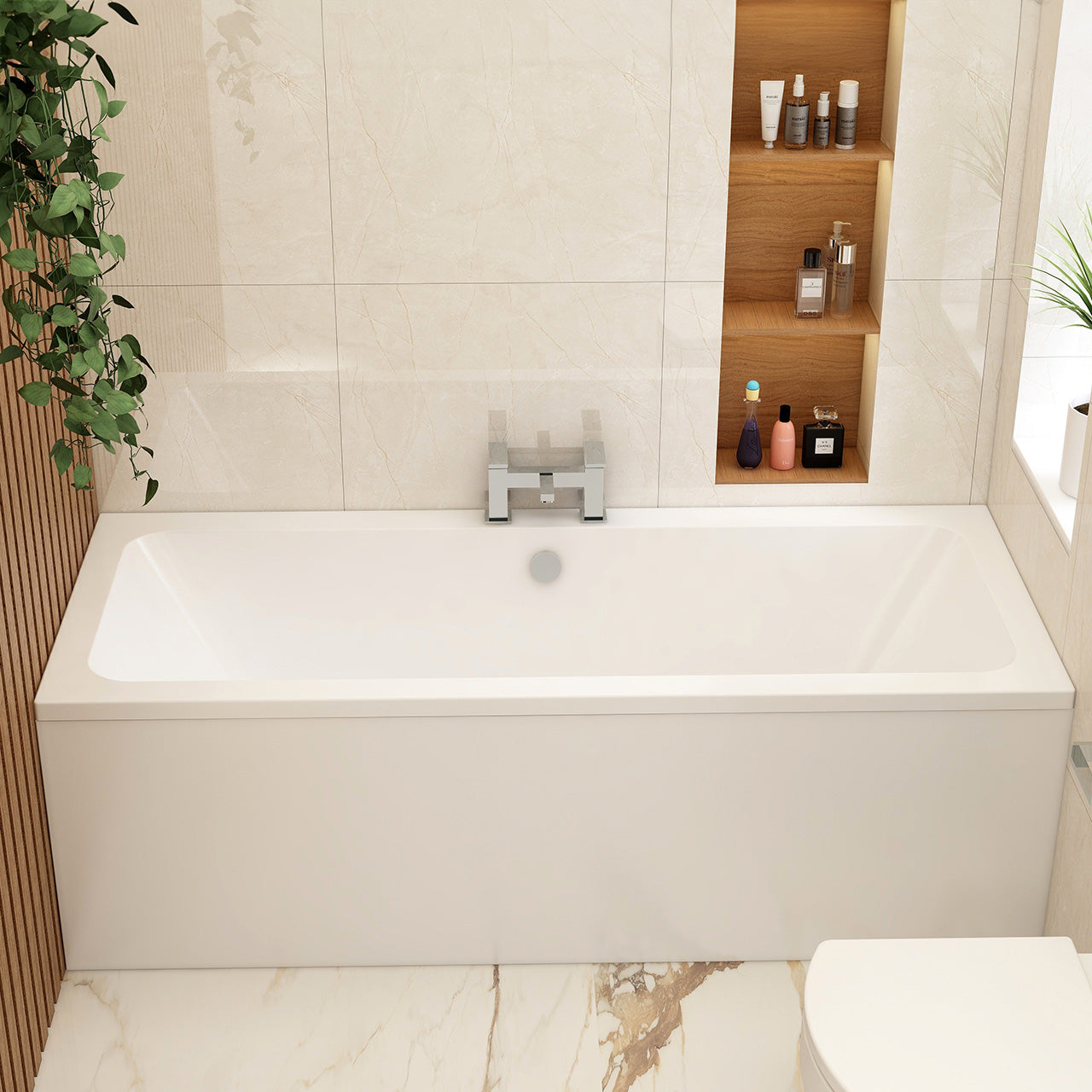 Imex Cast Reinforced Quadro 1700×700 Double Ended Bath