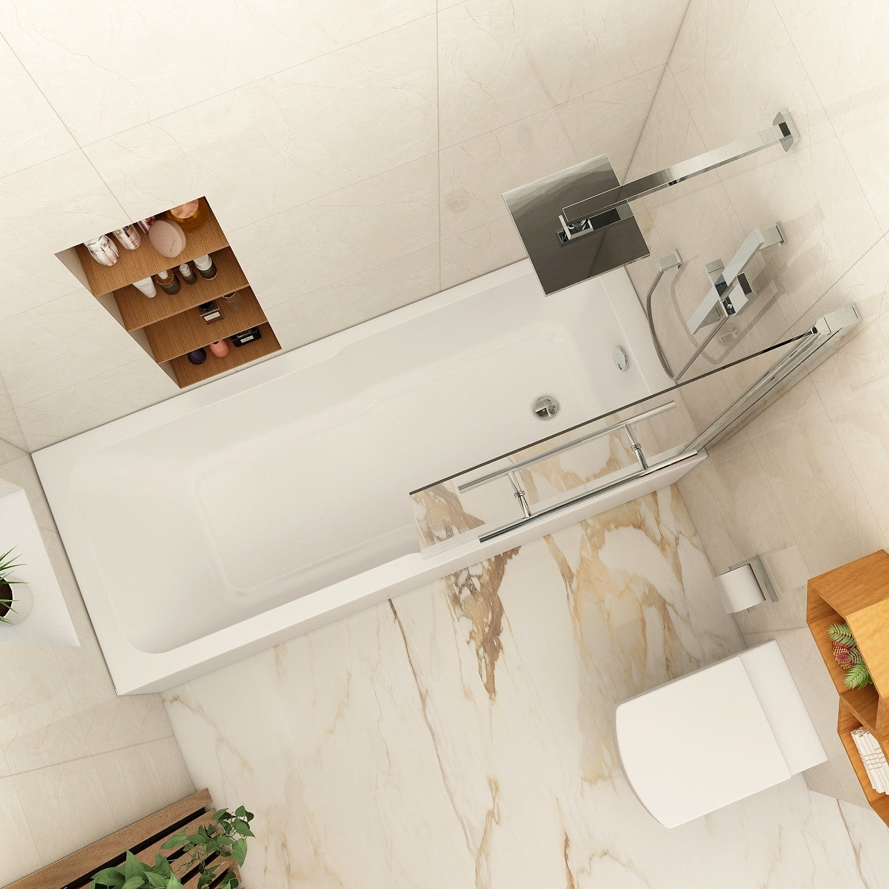 Imex Cast Quadro keyhole bath 1700×700 (inc. leg pack)