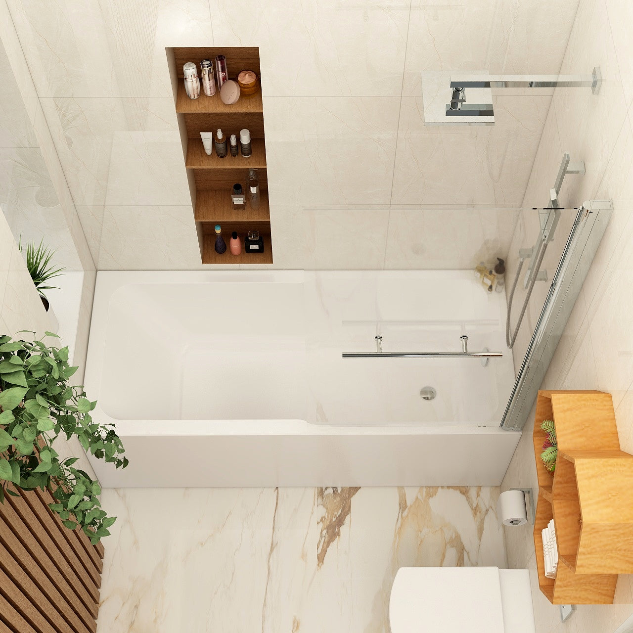 Imex Cast Quadro keyhole bath 1700×750 (inc. leg pack)