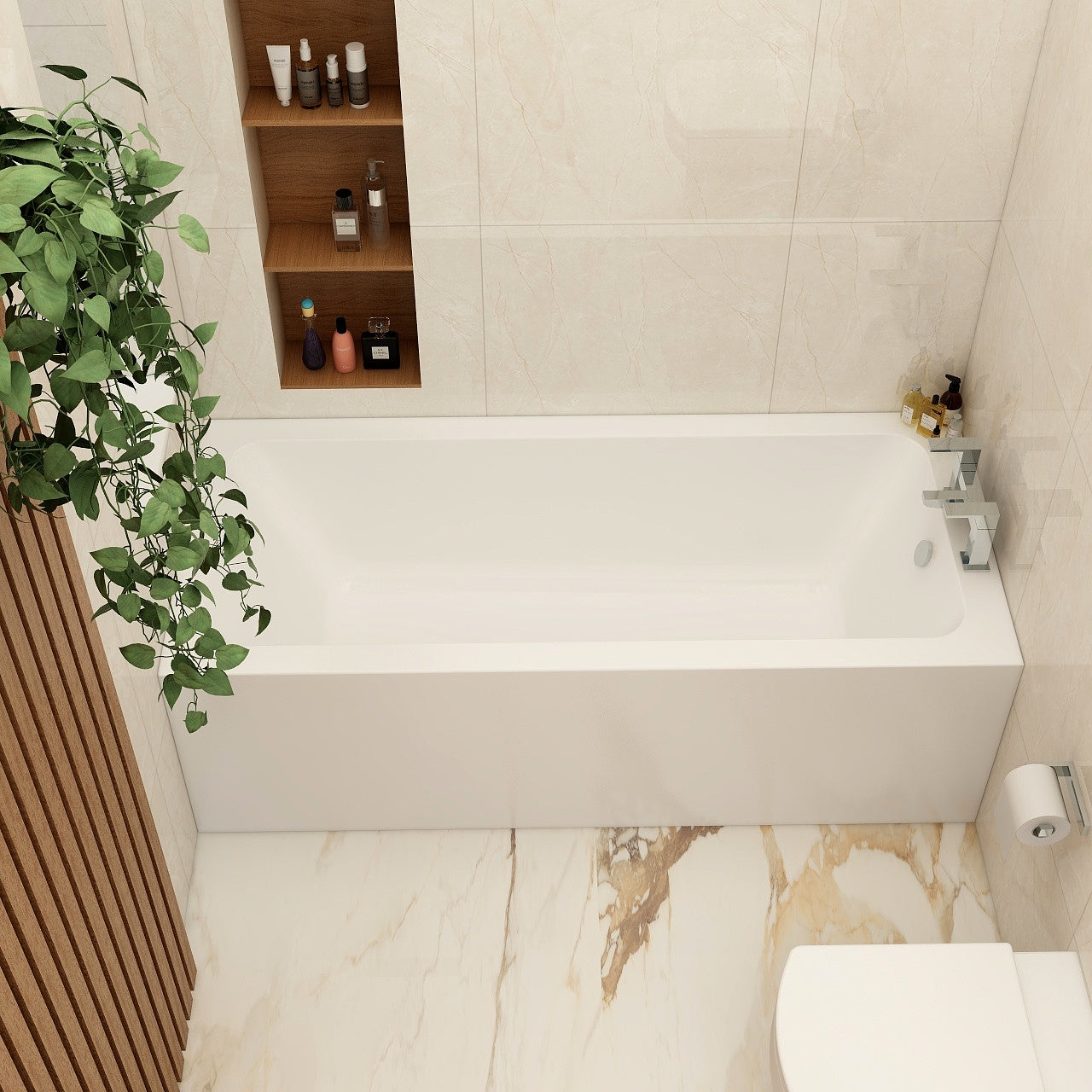 Imex Cast Reinforced Quadro 1600×700 Single Ended Bath