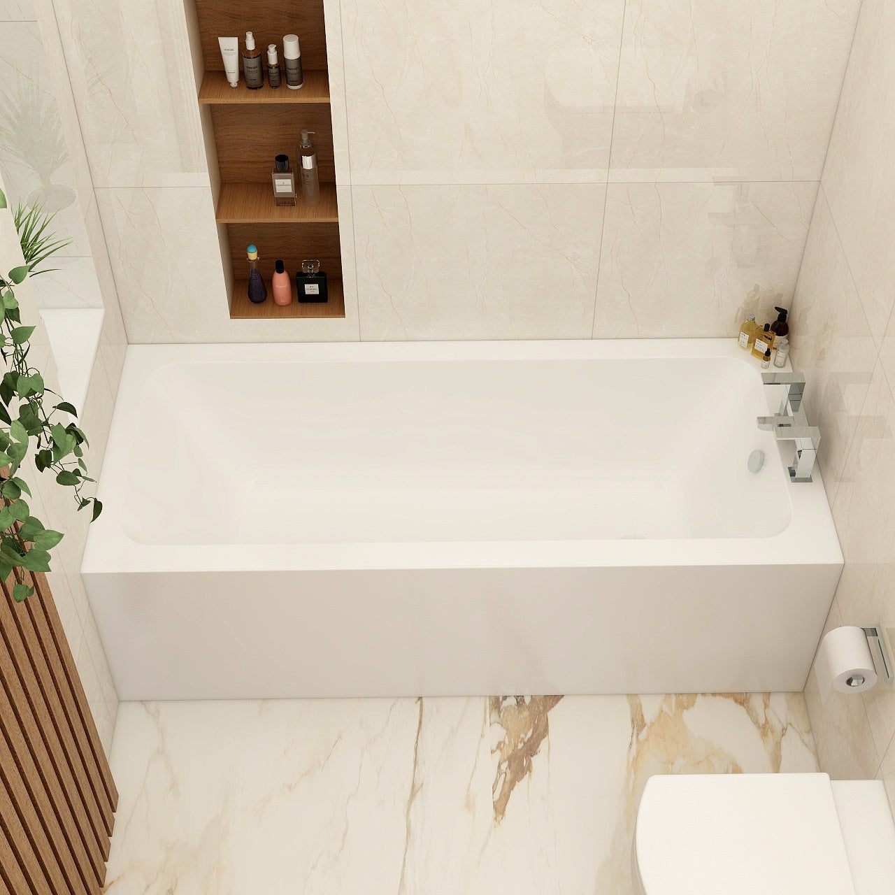 Imex Cast Reinforced Quadro 1700×750 Single Ended Bath