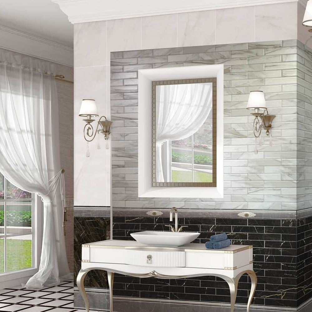 Dolchi Vita White Ceramic Tile 300x73mm
