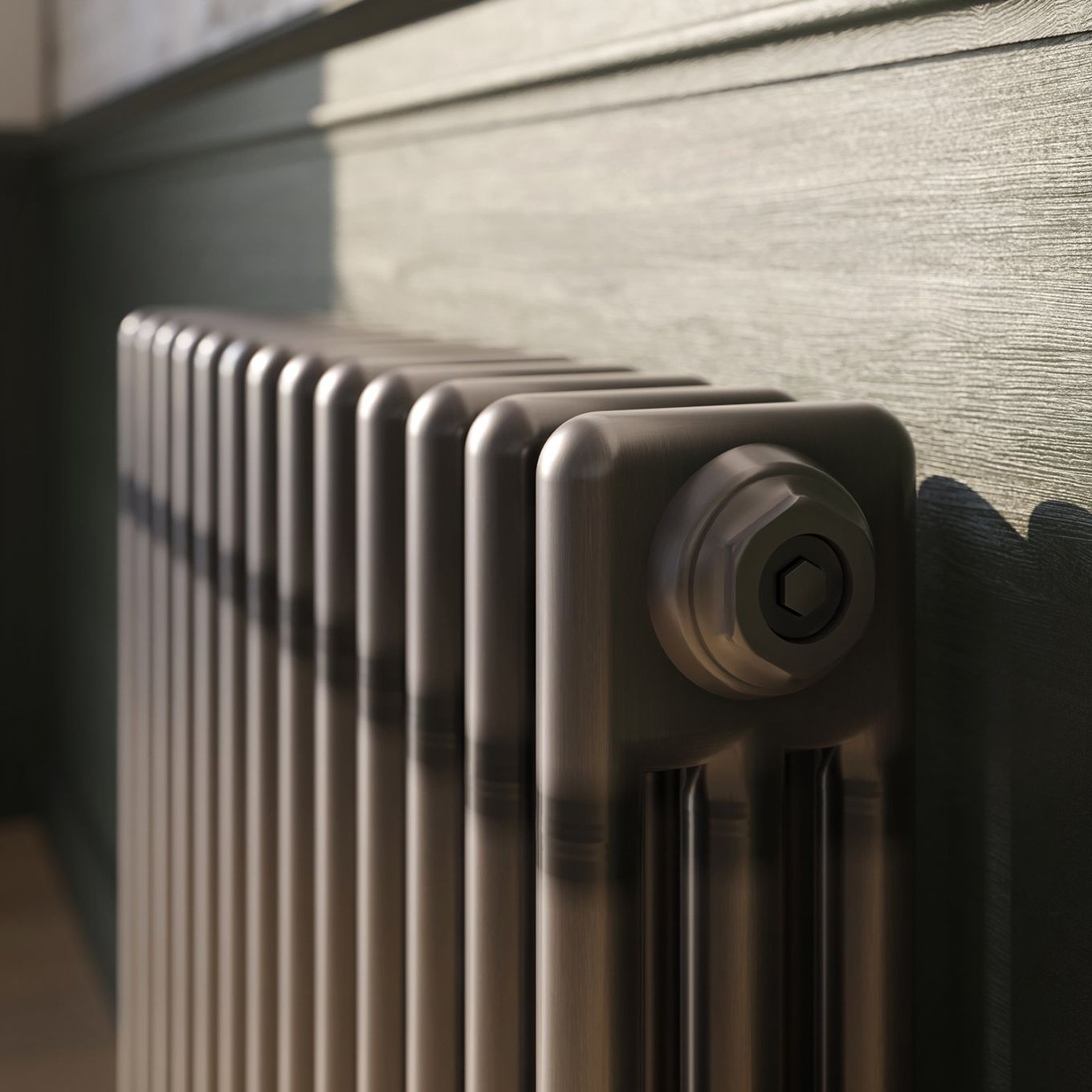 Clement Raw Metal Triple Horizontal Column Radiator 300x1010mm
