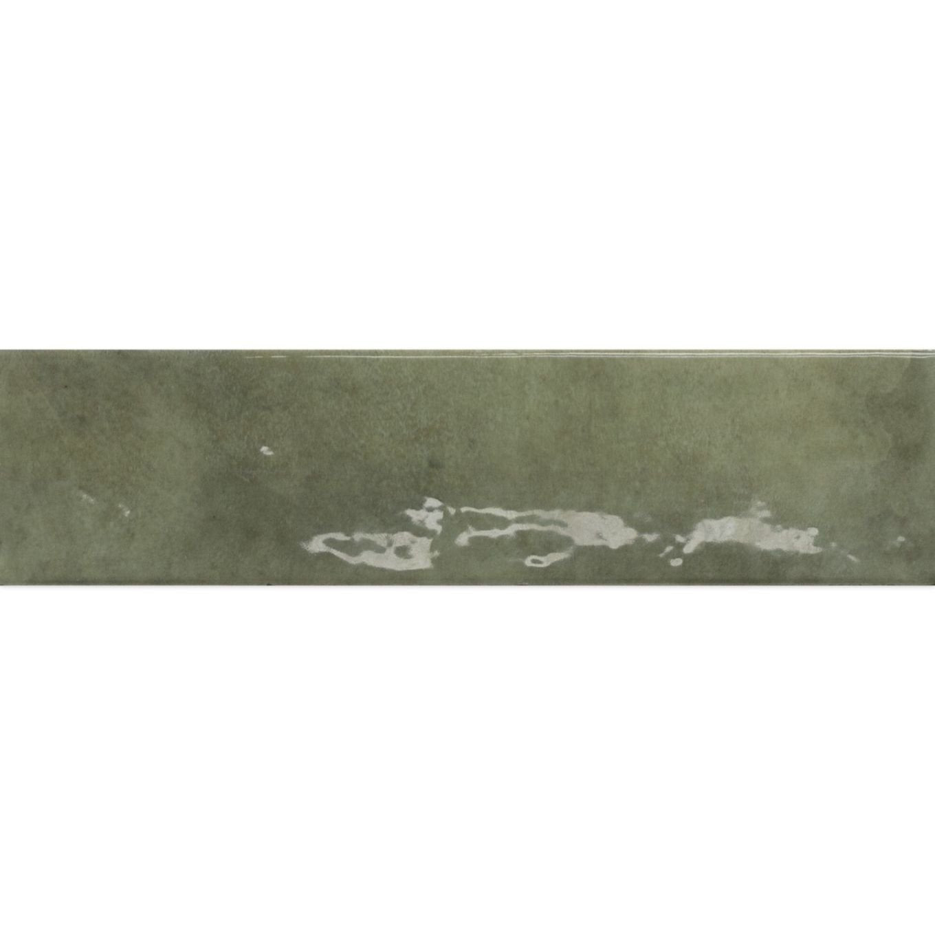 Babylon Green Gloss Ceramic Brick Tile 246x60mm