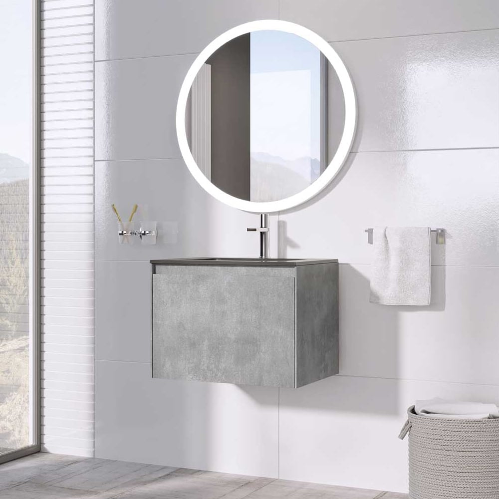 Zia Round LED Illuminated Bathroom Mirror 600mm