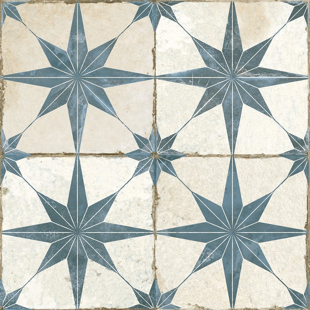 Fired Star Blue Matt Ceramic Tile 450x450mm