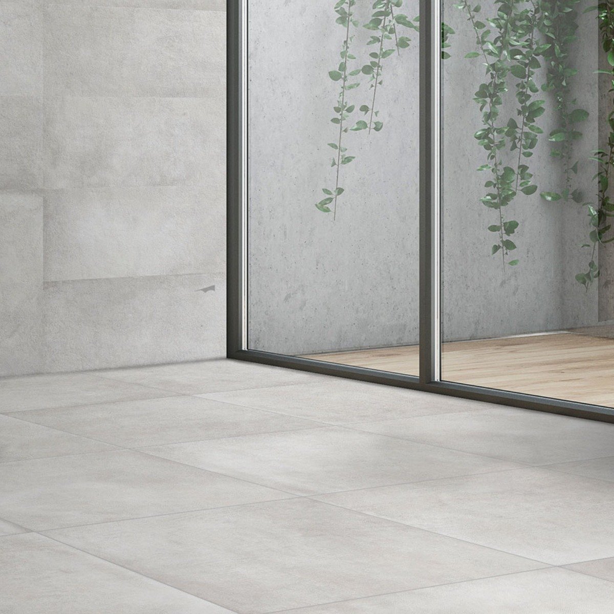 Lancer Gris Concrete Effect Matt Porcelain Tile 800x800mm