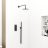 Quadro 2 handle dual diverter shower pack with round accessories in Matt Black