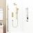 Quadro 3 handle dual diverter shower pack with round overhead shower, slide rail and multifunction round handset in Brushed Brass