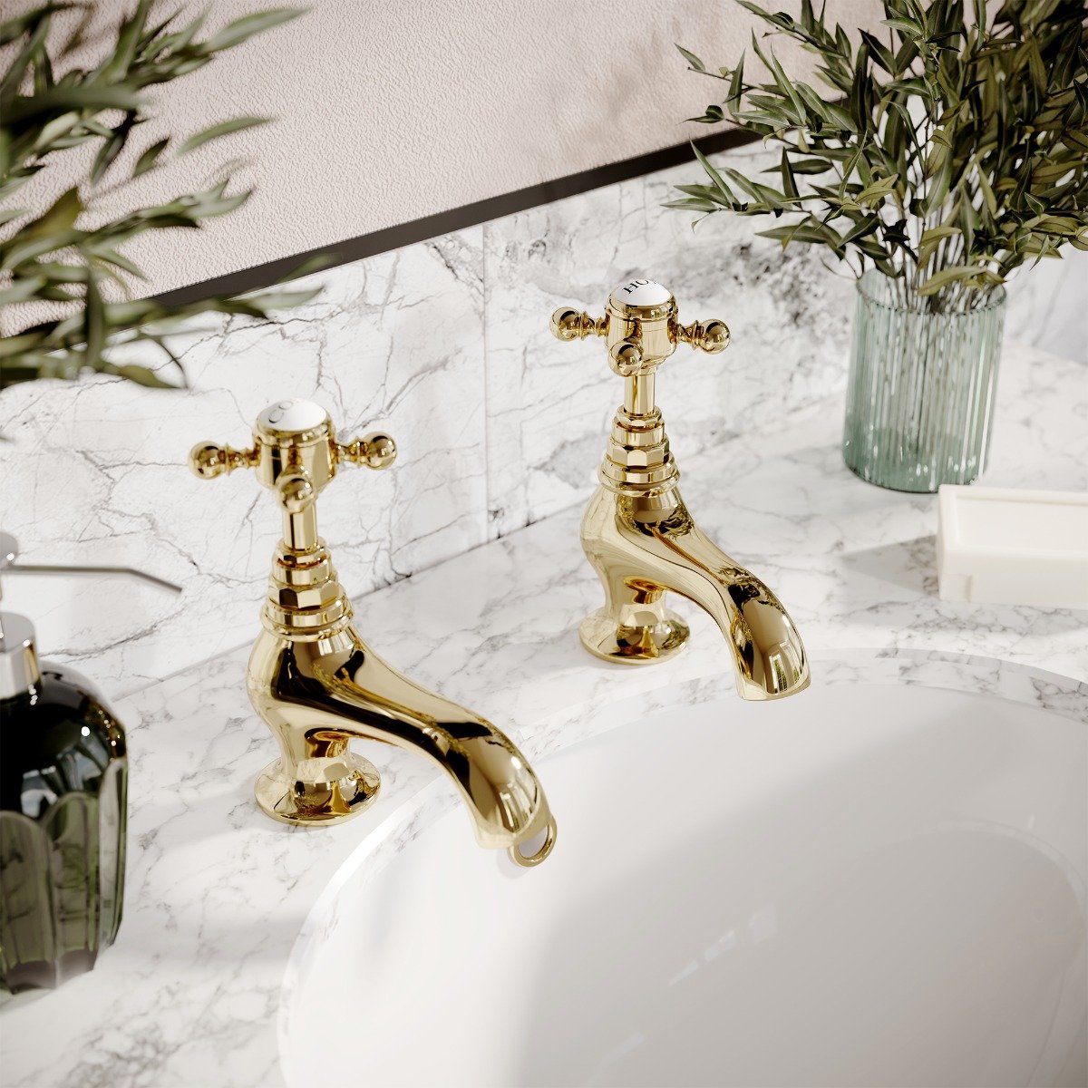 Grosvenor Gold Basin Pillar Taps