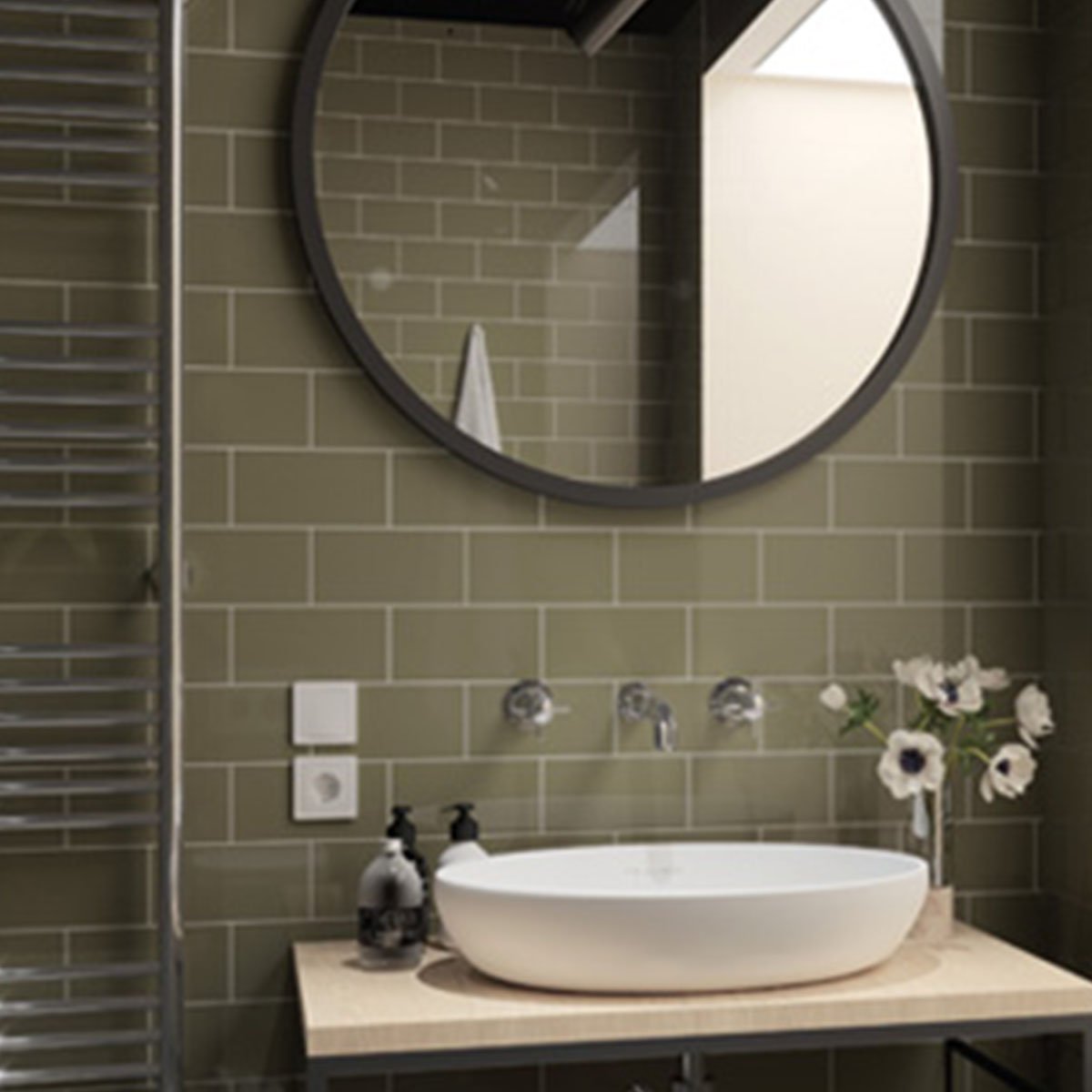 Luso Sage Gloss Ceramic Tile100x200mm
