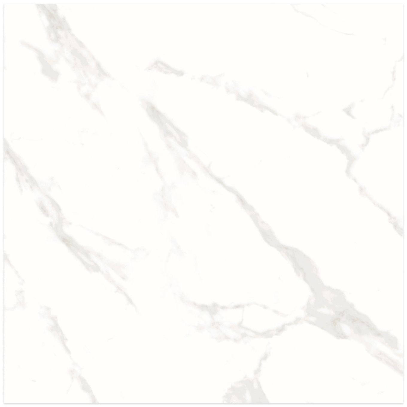 Miramar White Polished Porcelain Tile 600x600mm