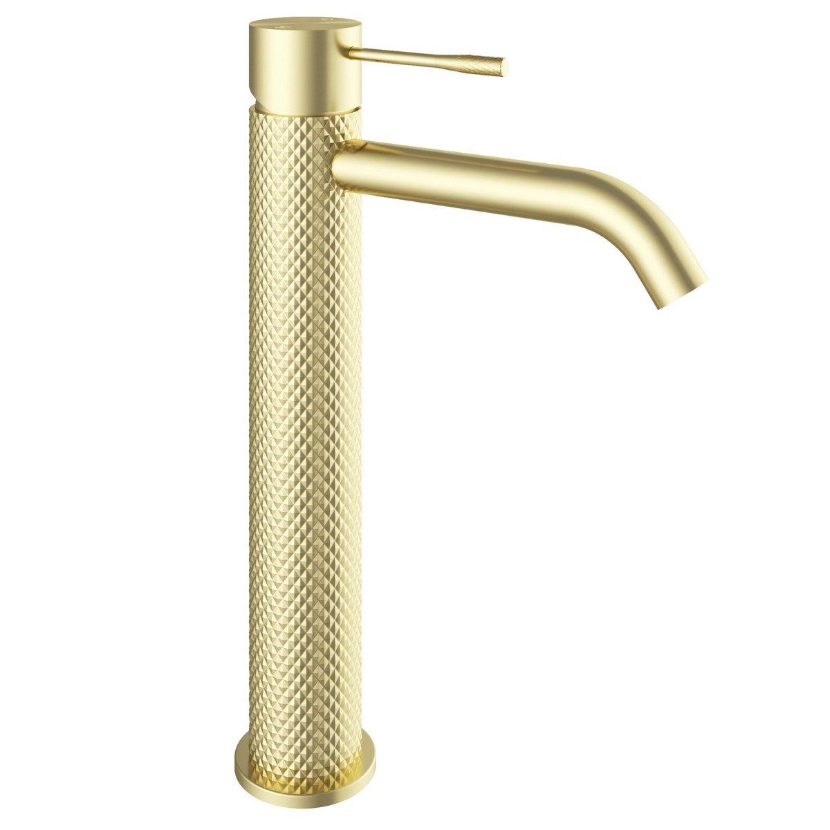 Moray Champagne Gold Knurled Tall Basin Tap