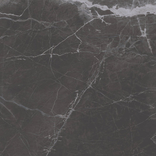 Glacier Black Marble Gloss Porcelain Tile 900x900mm