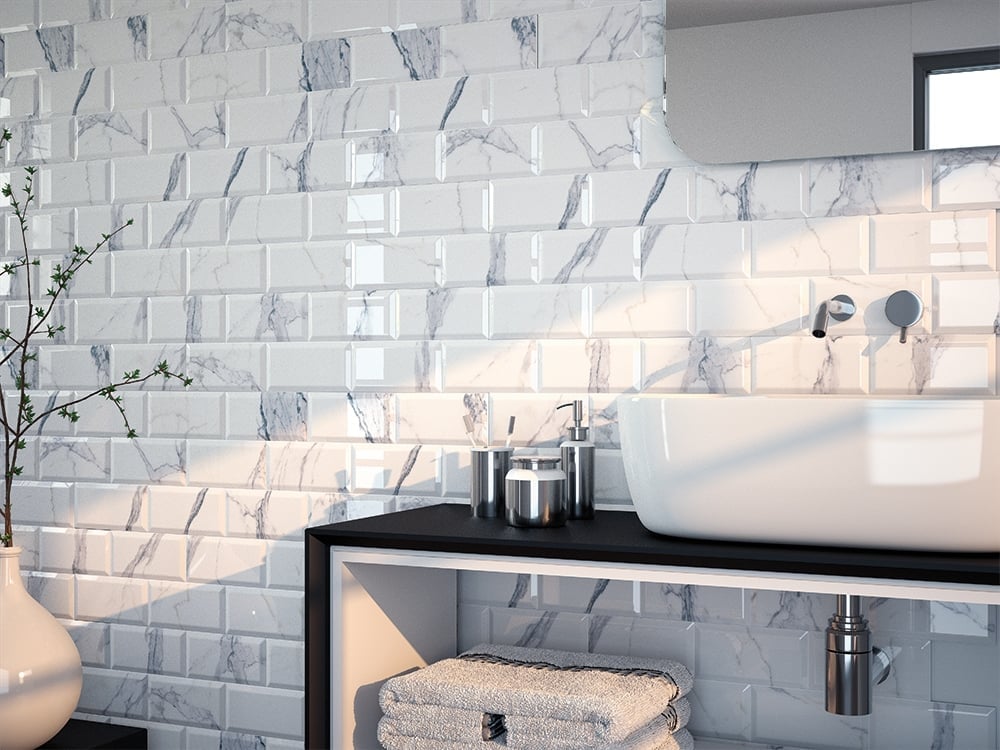 Metro Calcata Gris Ceramic Brick Tile 100x200mm