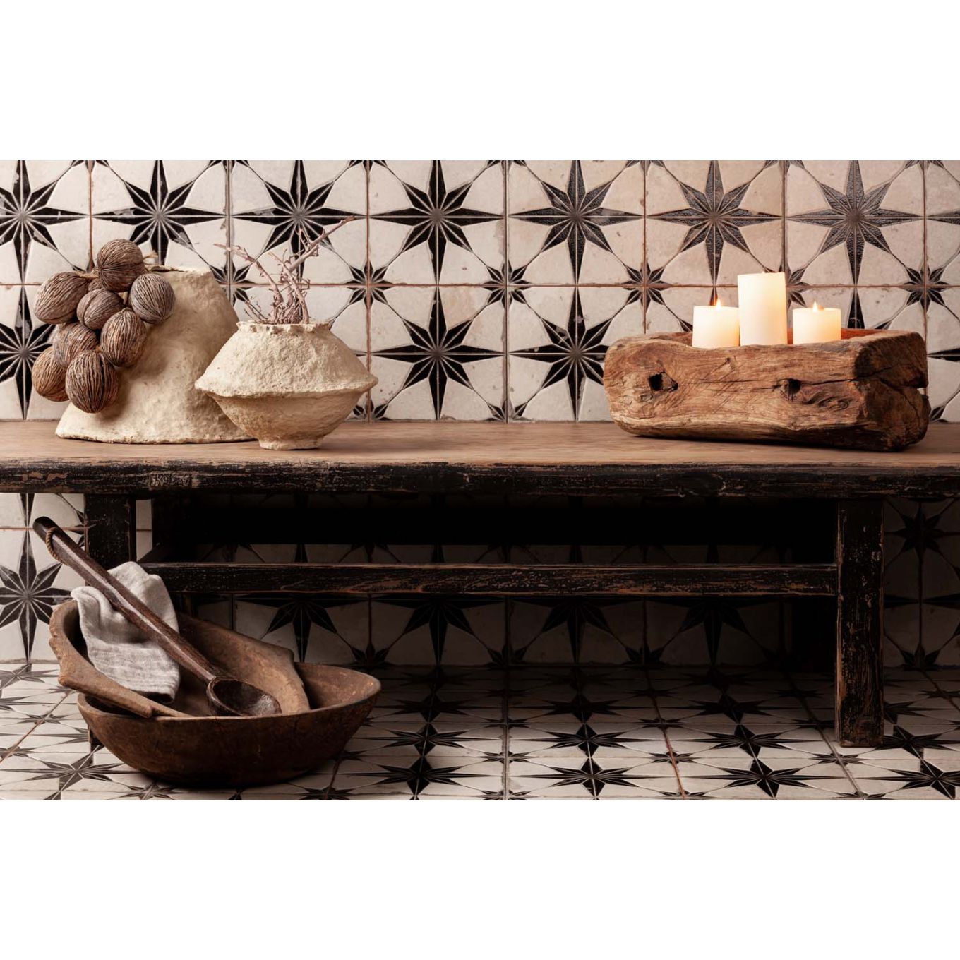 Hades Star Black Lappato Ceramic Tile 450x450mm