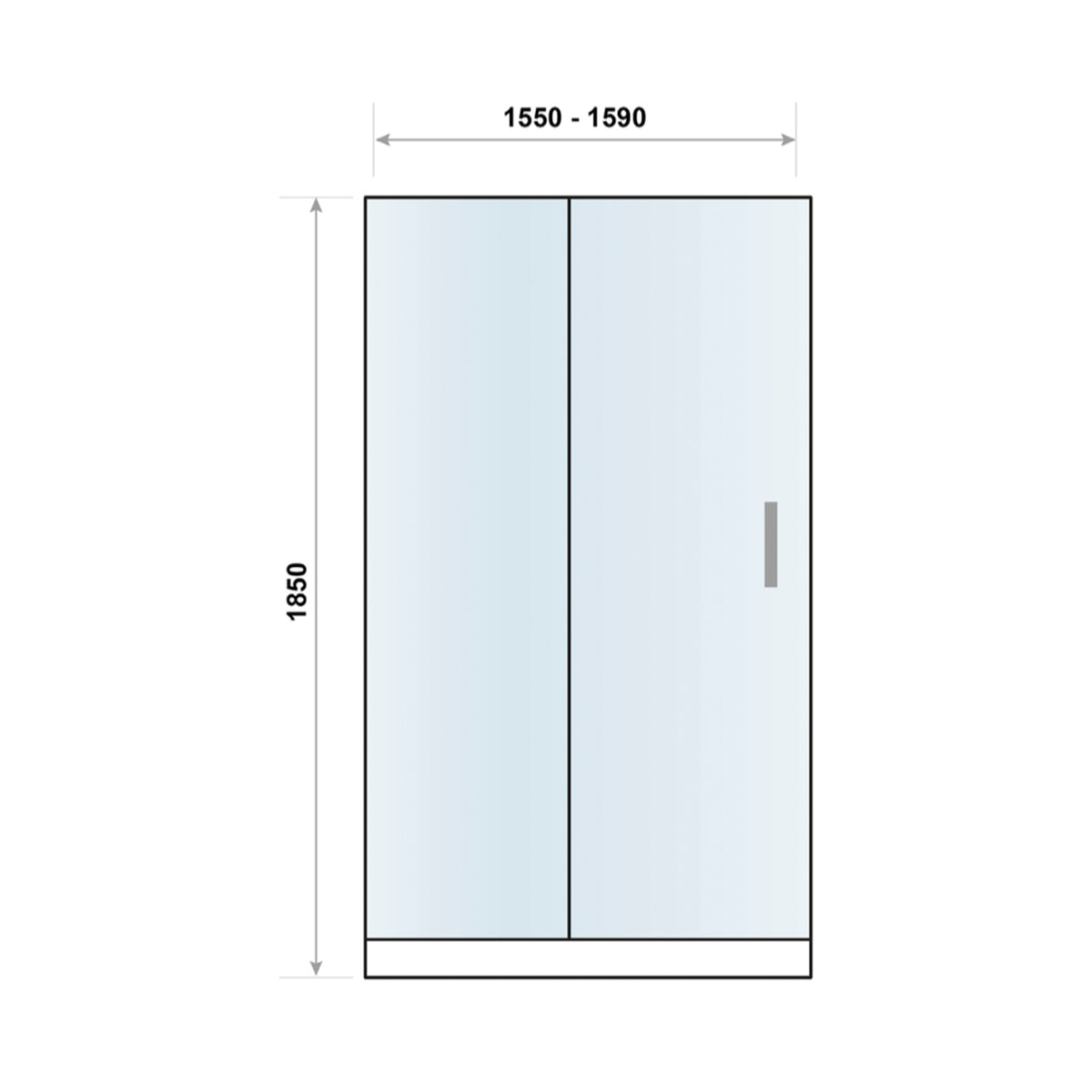 S6 Sliding Shower Door 1600