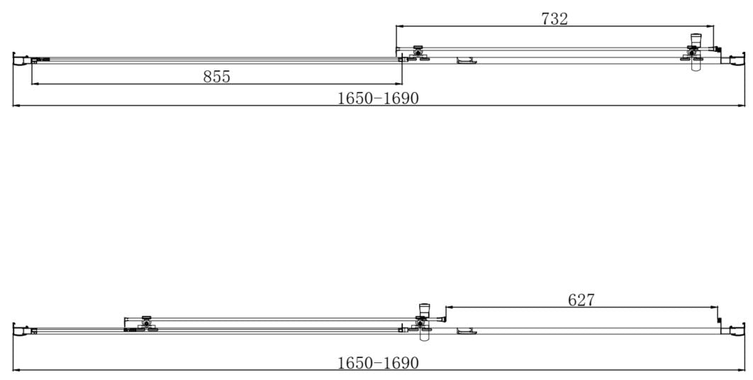 S6 Sliding Shower Door 1700