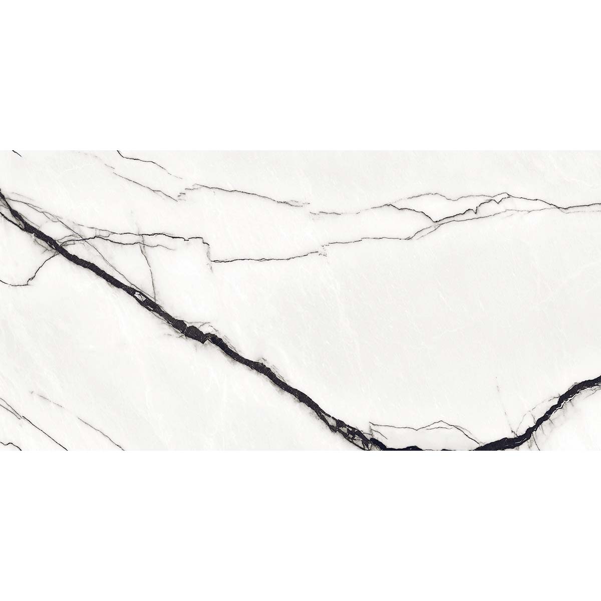 Marquis White Marble Gloss Porcelain Tile 600x1200mm