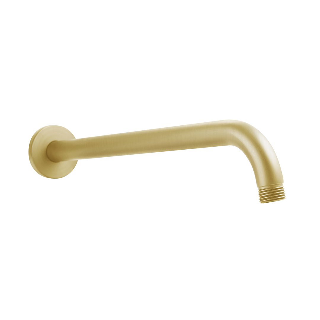 Elegant Haven Round Wall Mounted Brushed Brass Shower Arm S