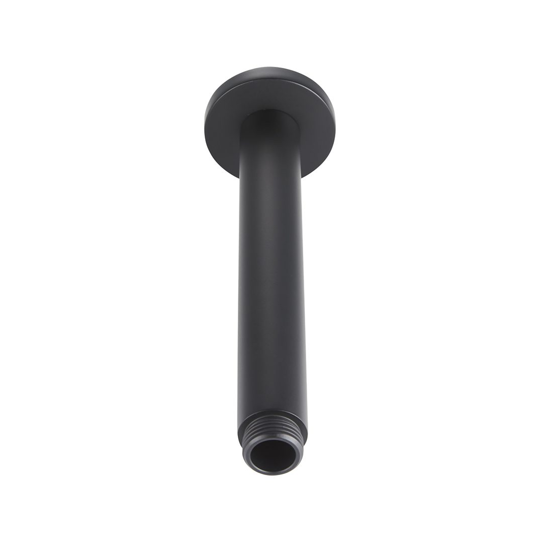 Elegant Haven Round Ceiling Mounted Matt Black Shower Arm S