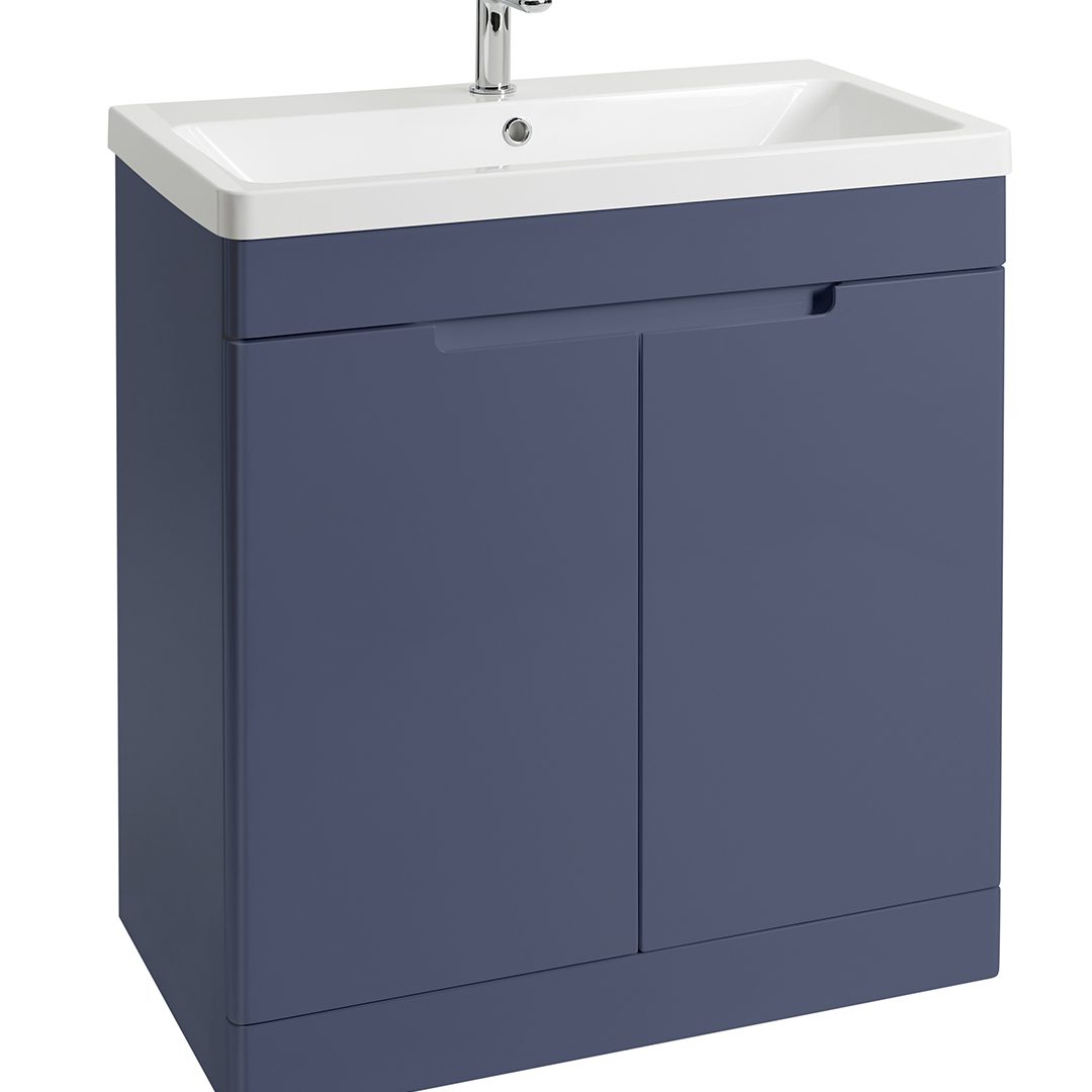 Elegant Haven Selkirk 800 Loch Blue Floor Standing 2 Drawer Unit And Basin 54103-