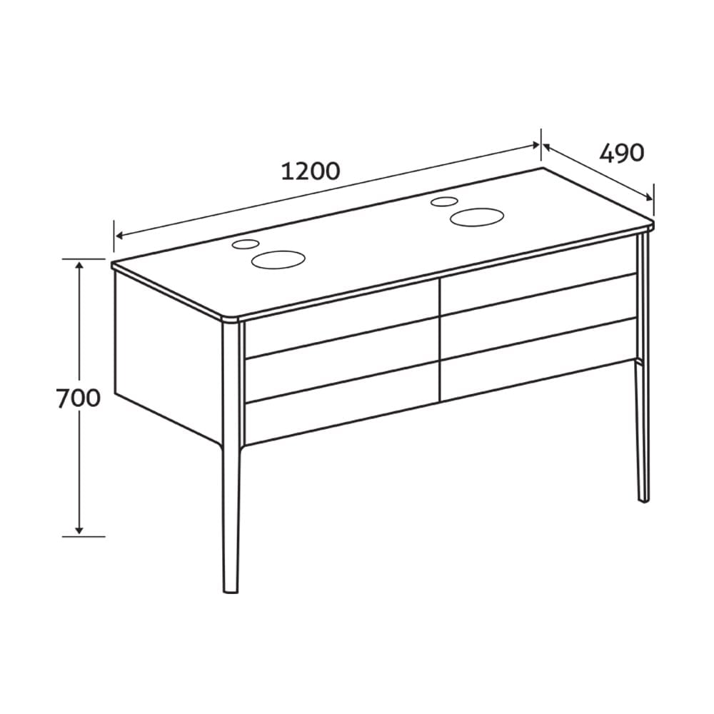 Stonehouse 1200mm French Grey Vanity Unit