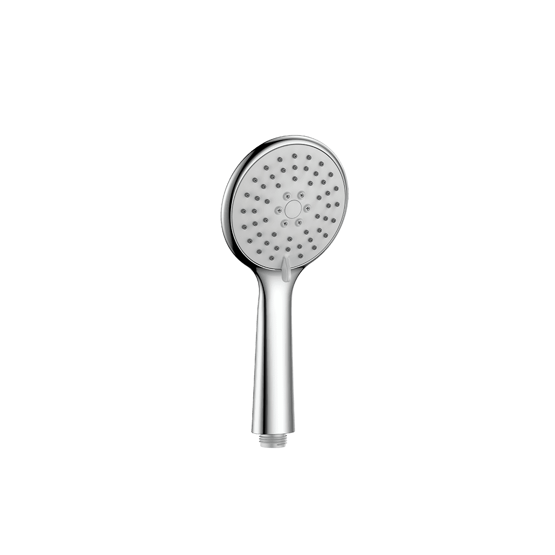 Elegant Haven Chrome Shower Handset With Round Handle And Grey Face