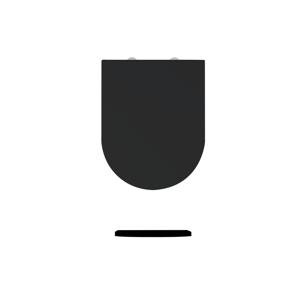 Arco soft close, quick release Duraplus Seat in Black