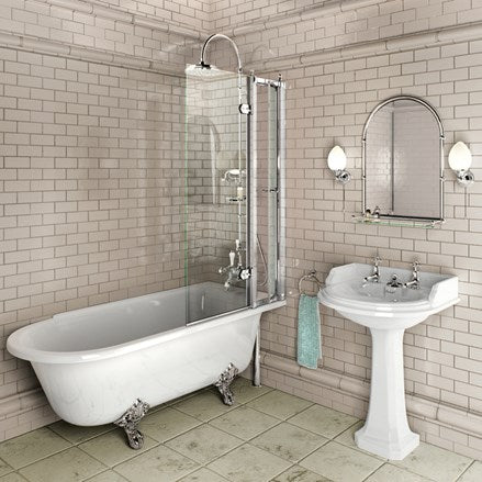 Hampton 170cm Right Handed Showering Bath with Luxury Feet