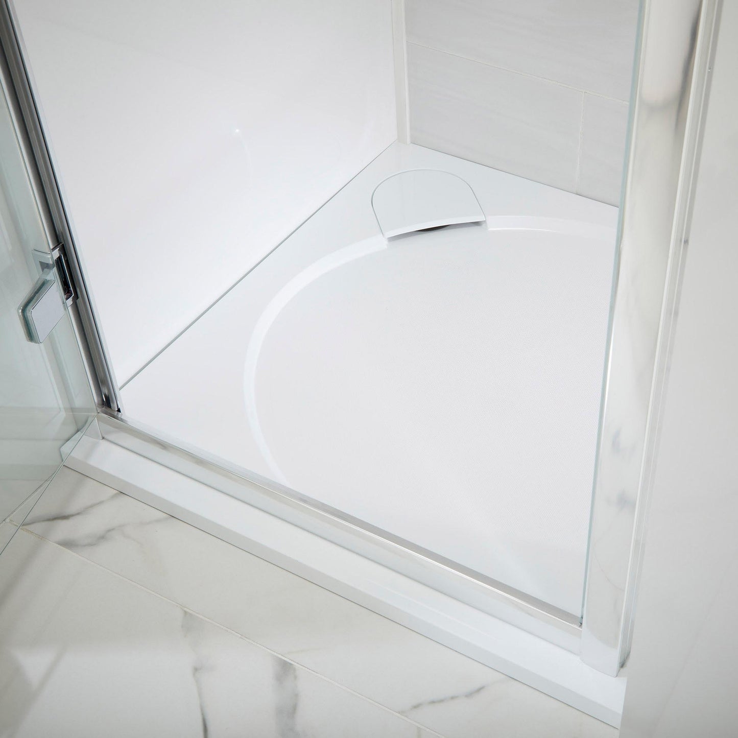 Elegant Haven Talla 900 X 900 Stone Resin White Shower Tray