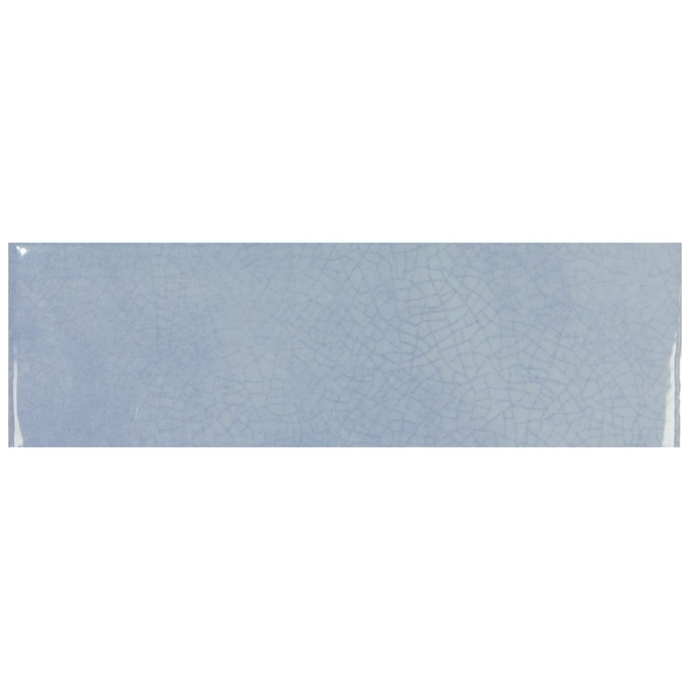 Borneo Sky Blue Crackle Gloss Brick Tile 65x200mm