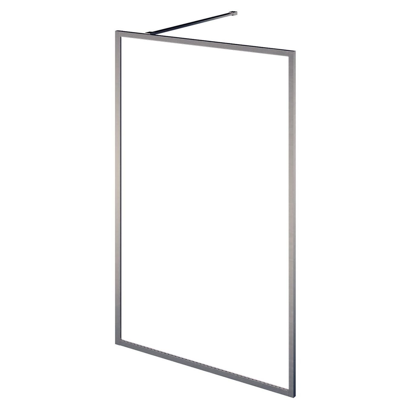 Amien Gunmetal Framed Clear Glass Bath Screen 1500x800mm
