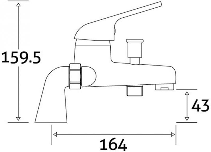 Odell Chrome Bath Shower Mixer Tap