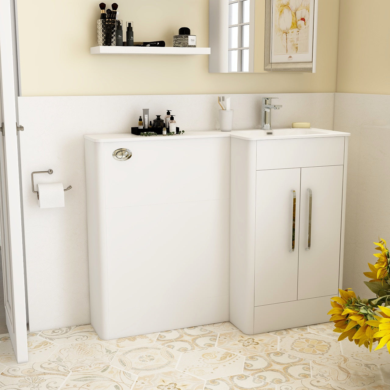 Suburb 600mm right handed WC unit White Gloss