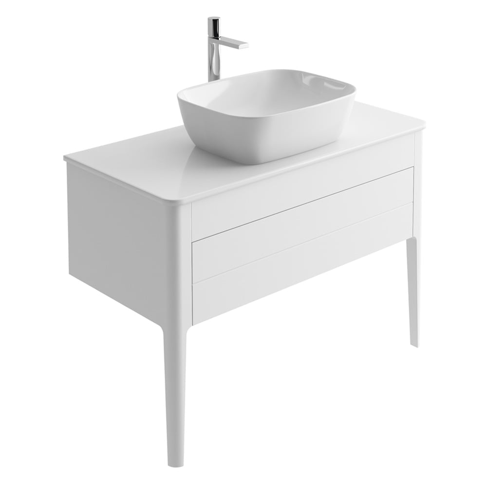 Stonehouse 1000mm Matt White Vanity Unit