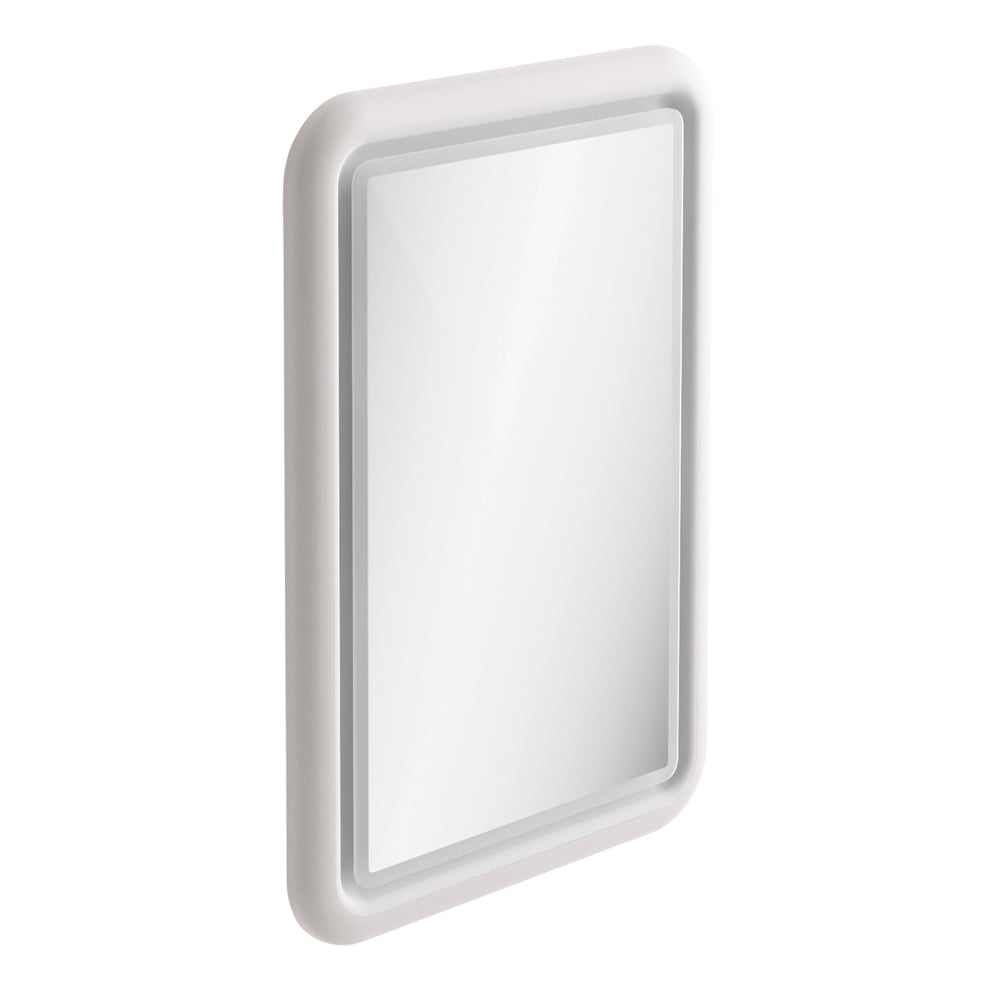 Stonehouse Matt White Illuminated LED Mirror 550mm