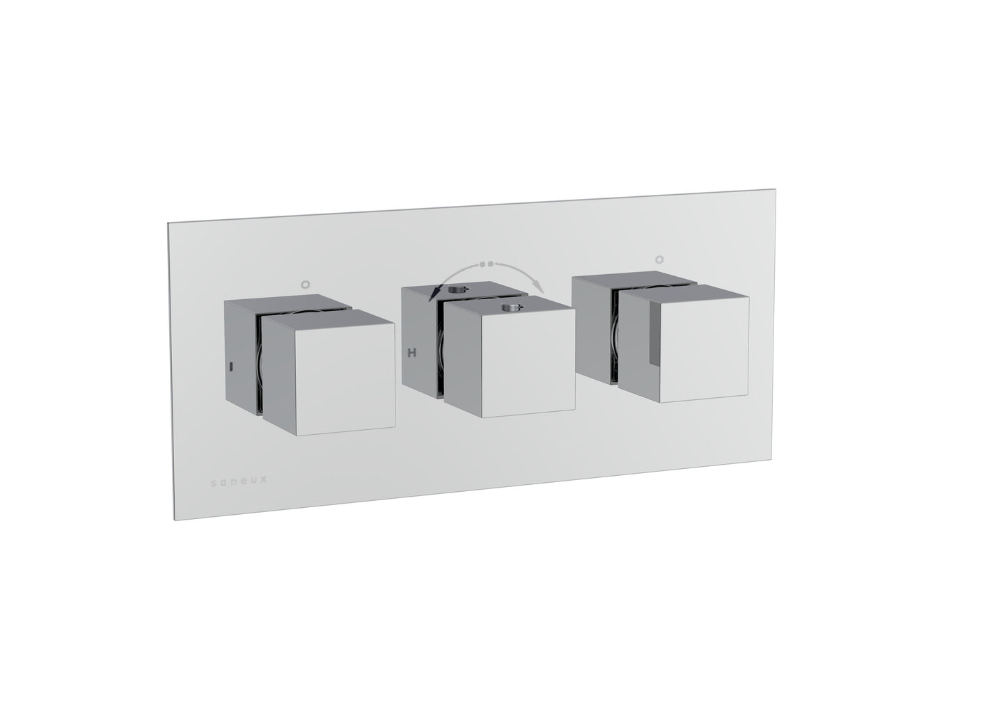 TOOGA 2 way 3 handle & plate finish kit in landscape (for TO222.L)