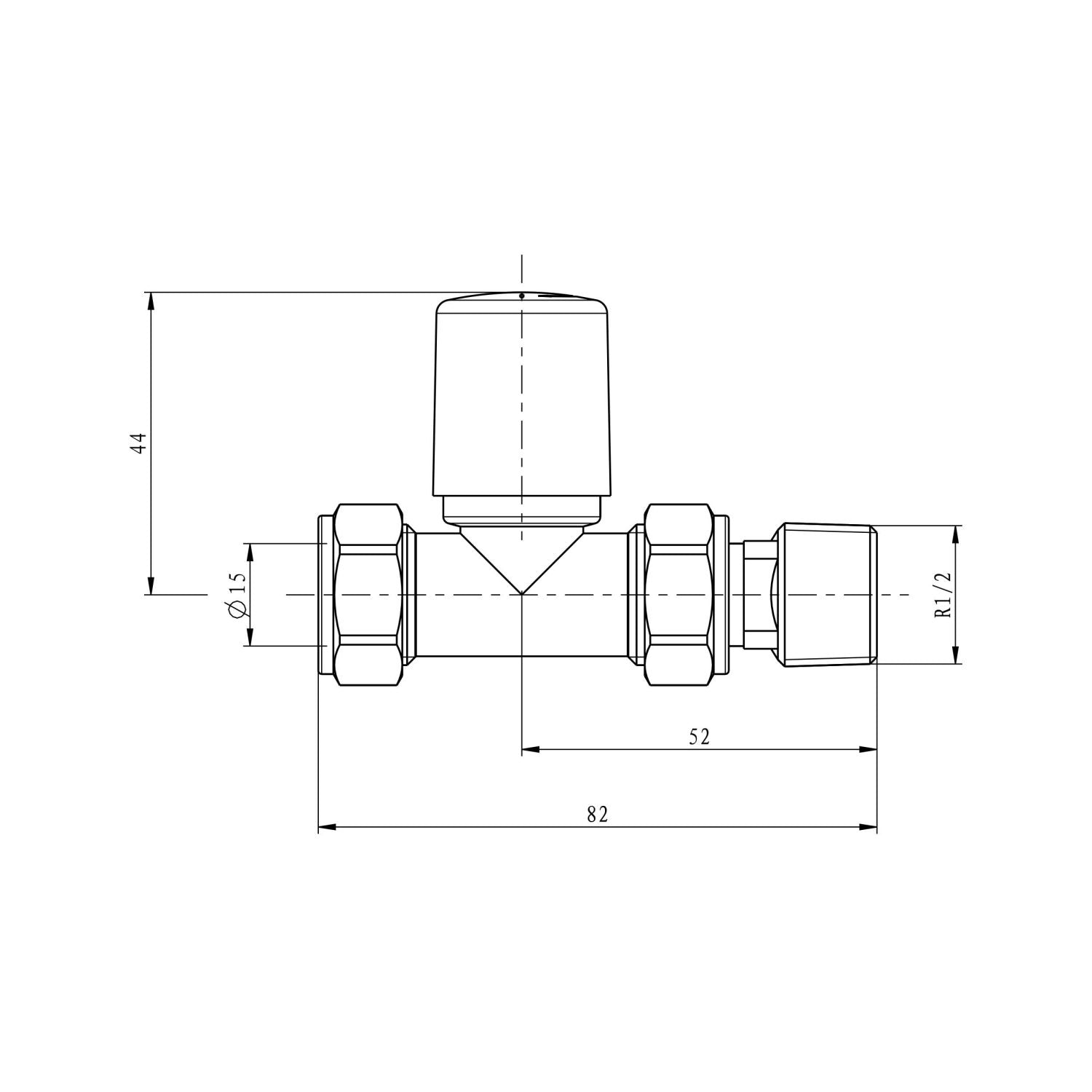 Towel Rail Valves Straight (Pair)