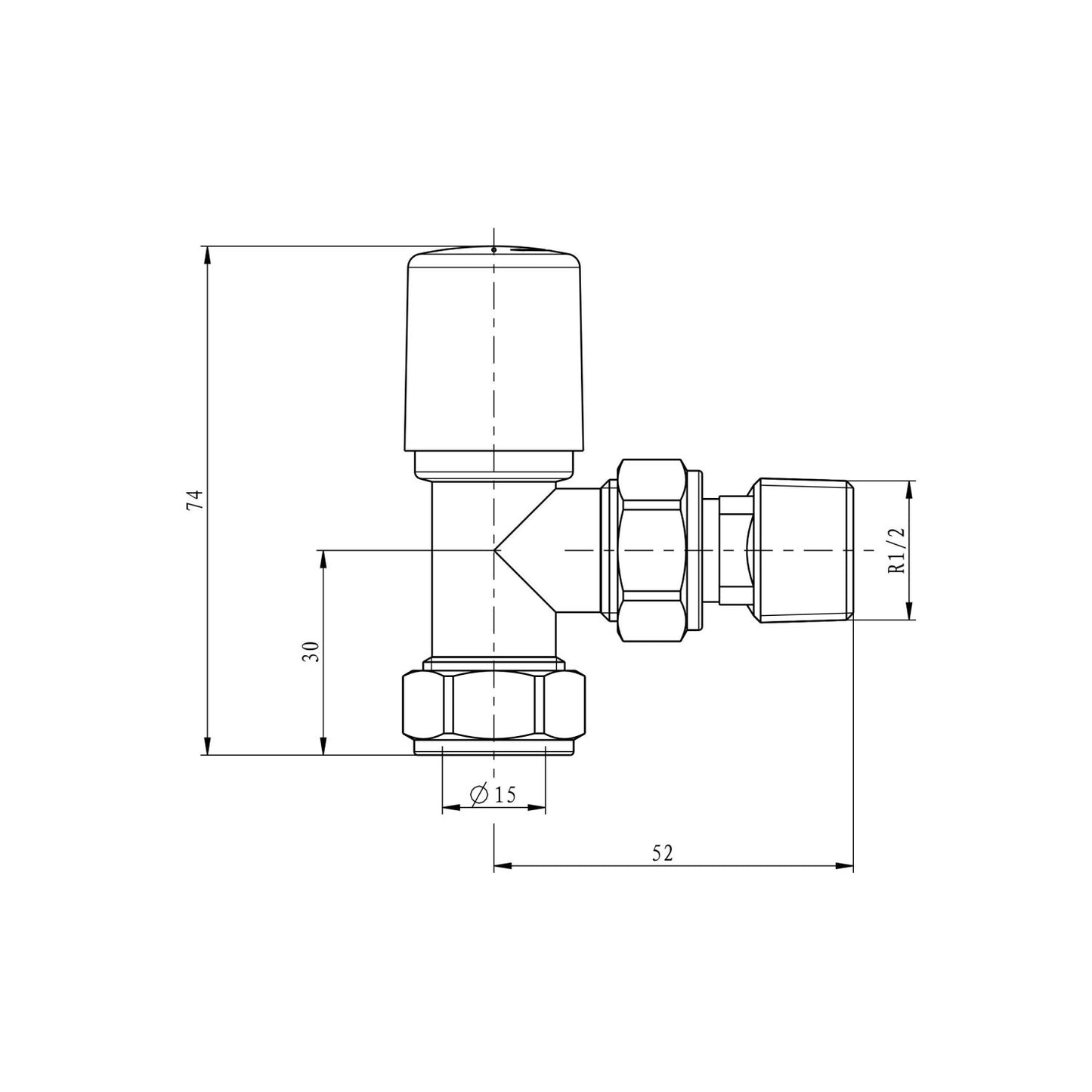 Towel Rail Valves Angled (Pair)
