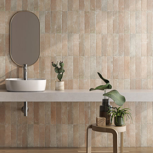 Terraza Siena Terracotta Matt Porcelain Brick Tile 280x70mm