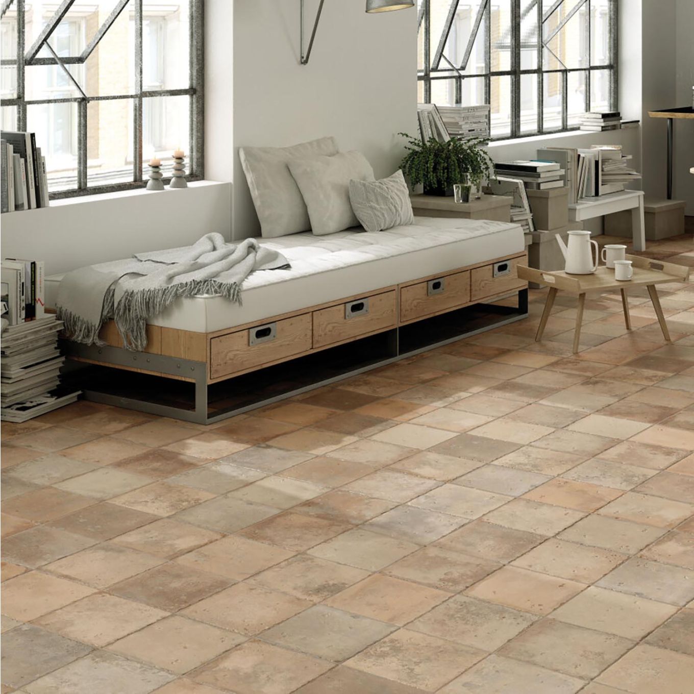 Attica Brown Matt Ceramic Terracotta Tile 450x450mm